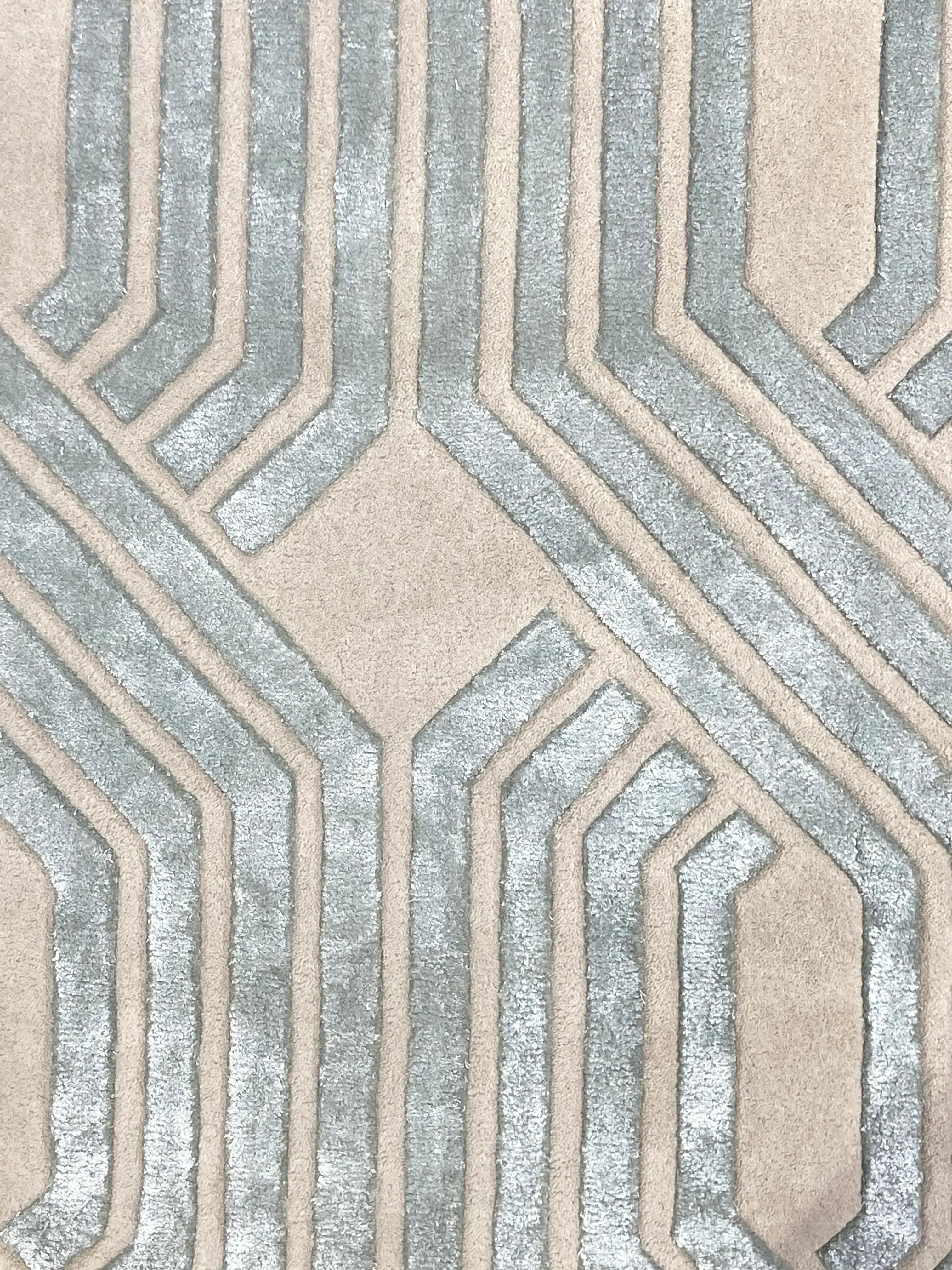 Hexon Maze Wool Rug