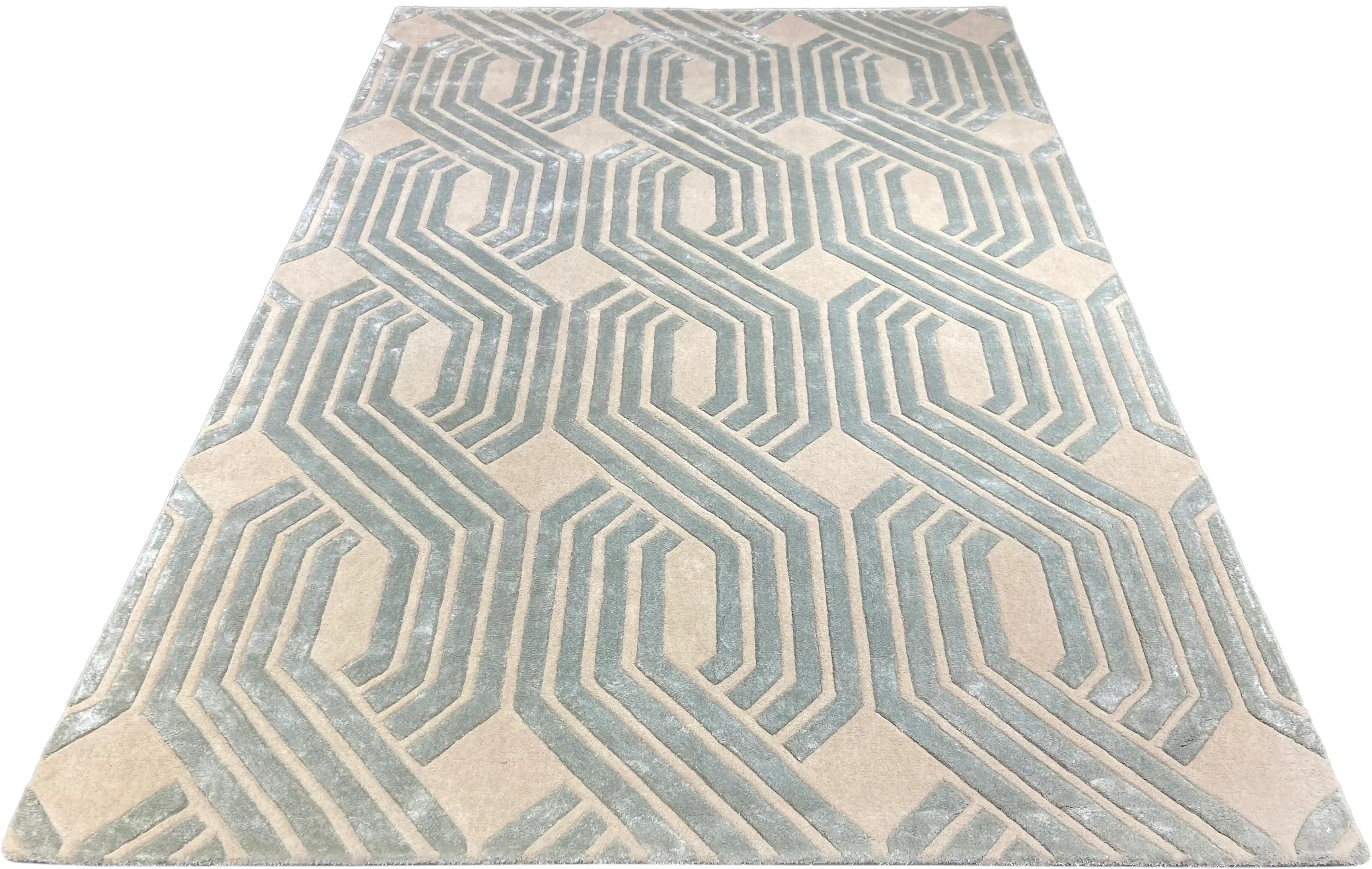 Hexon Maze Wool Rug