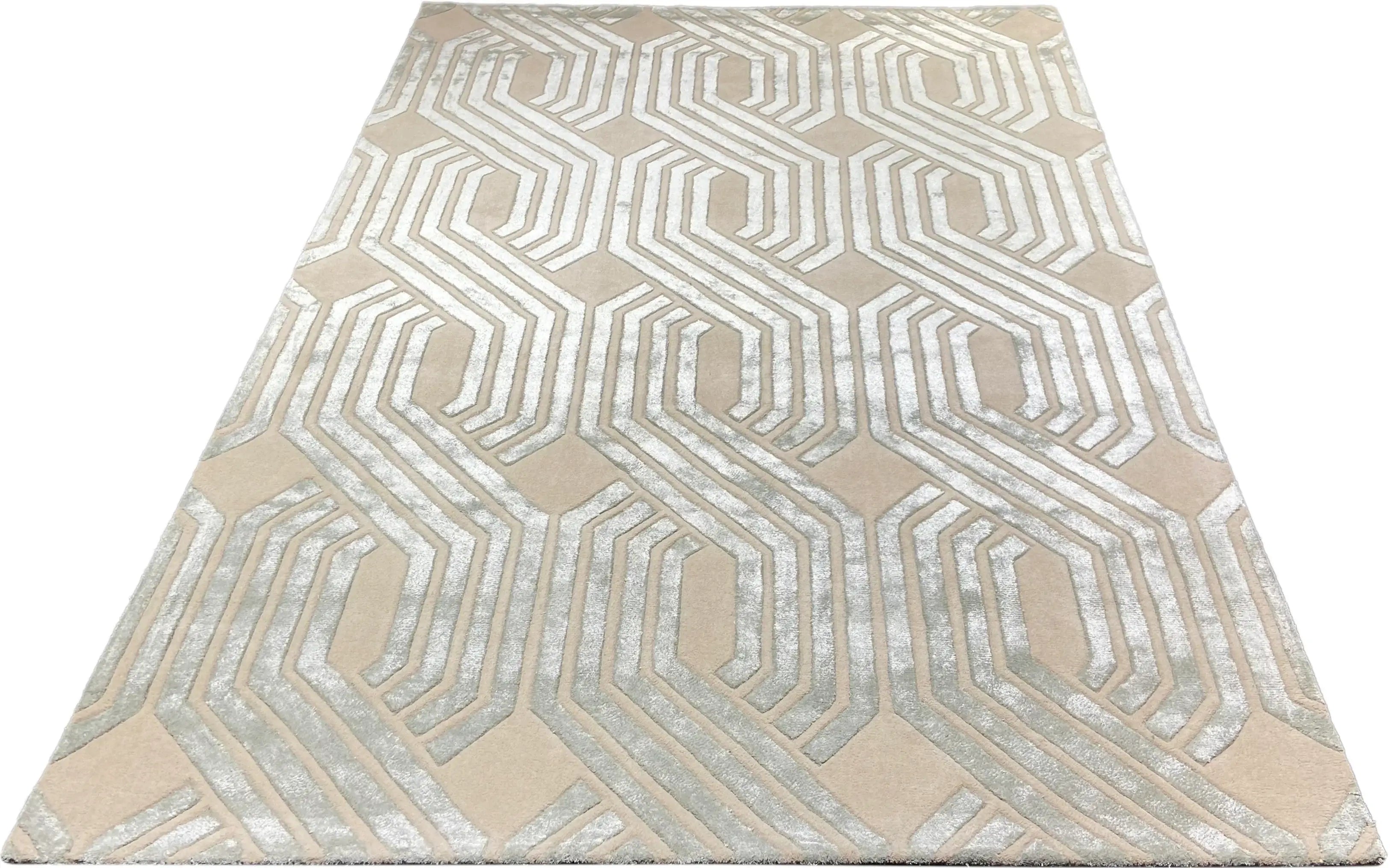 Hexon Maze Wool Rug