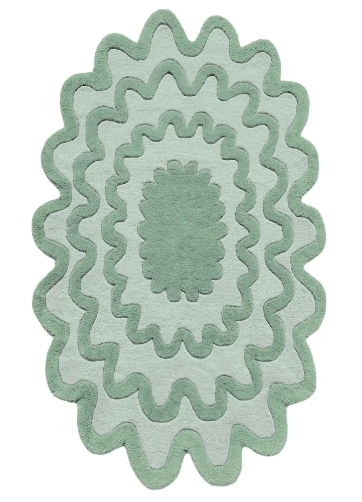 Bursty Oval Hand-Tufted Wool Rug