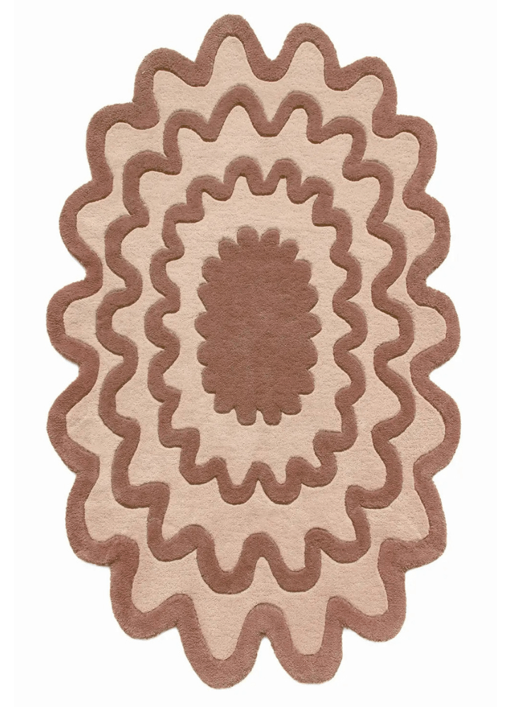 Bursty Oval Hand-Tufted Wool Rug
