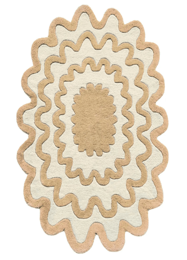 Bursty Oval Hand-Tufted Wool Rug