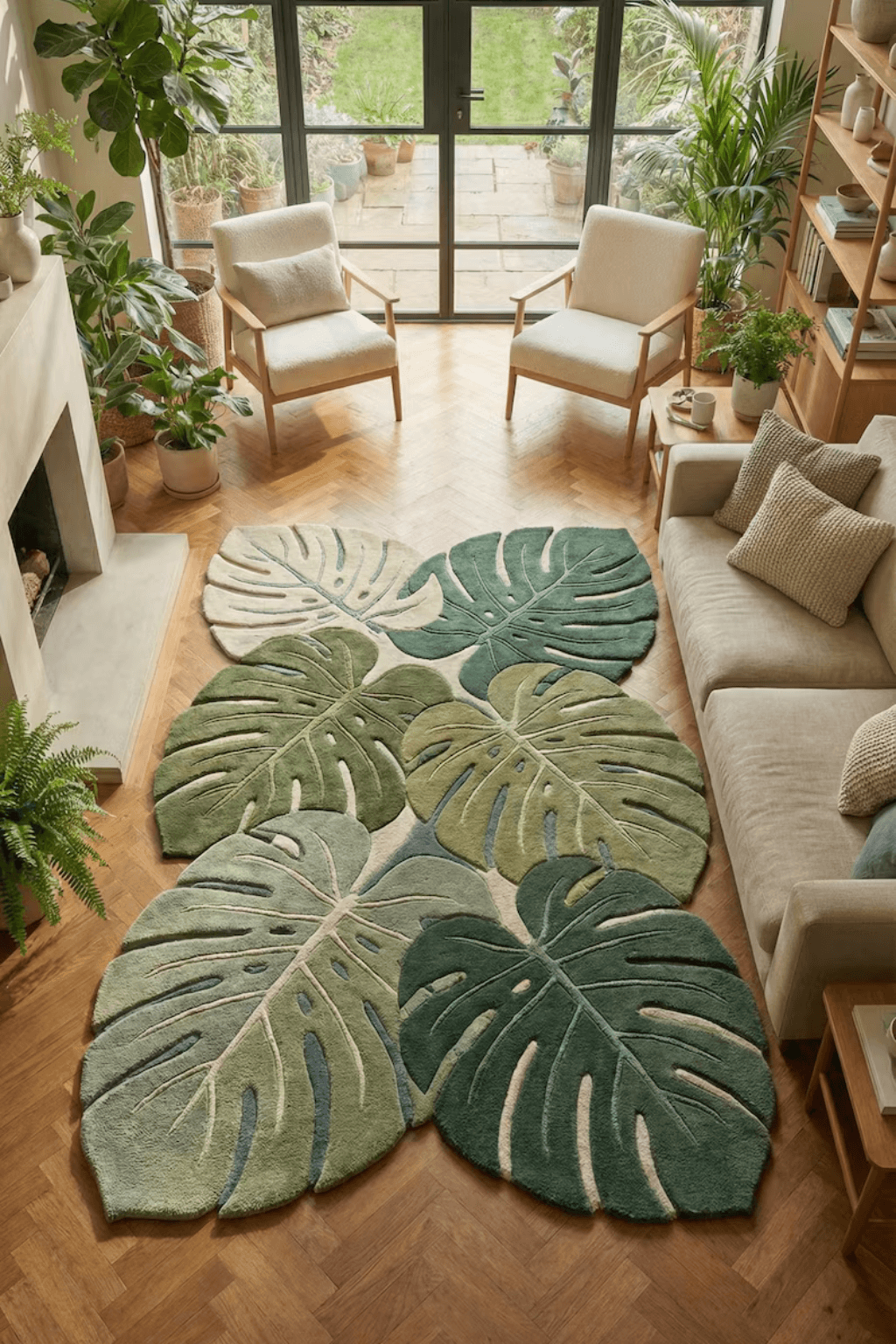 monstera plant rug monstera leaf rug decor