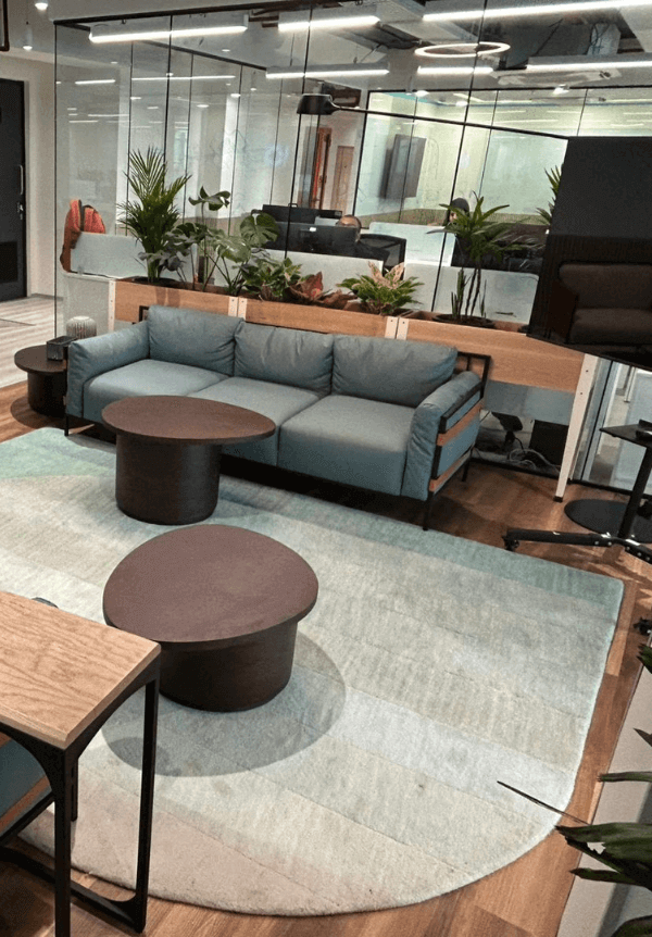 Green Shape Hand-Tufted Rug