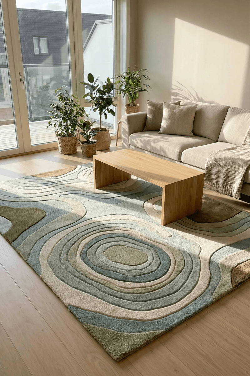 nature-inspired contour rug - Embrace Natural Serenity – Saara Rugs