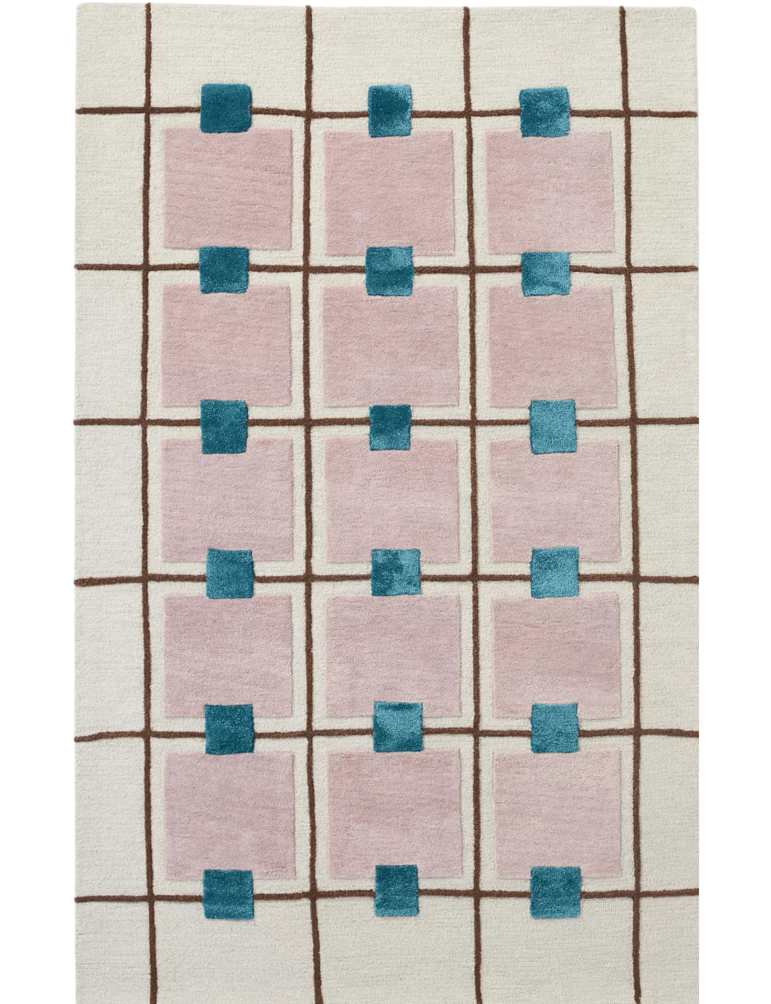 Geometric Elegance Wool-Viscose Blend Rug