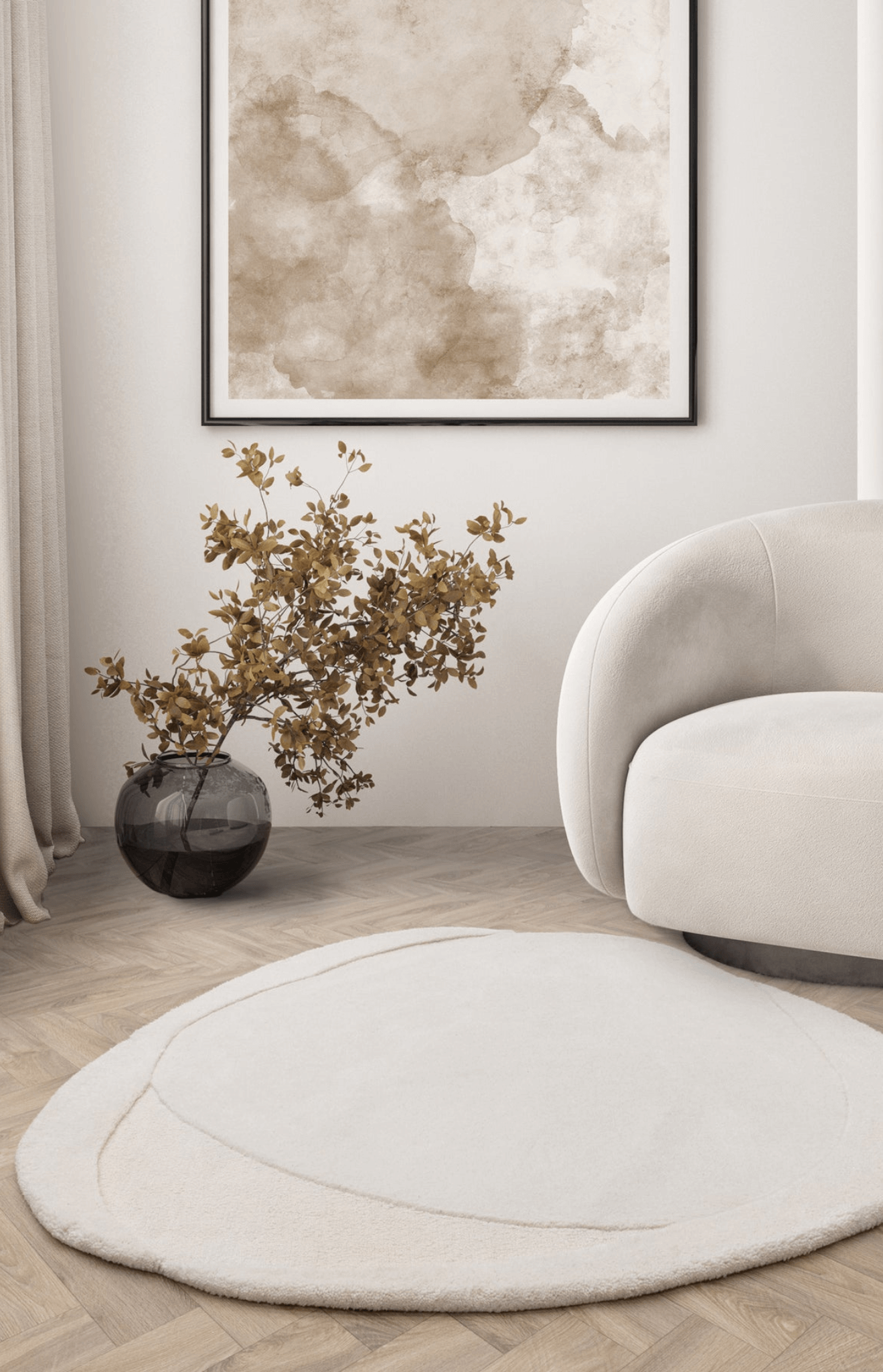 Luma Natural Wool Art Rug