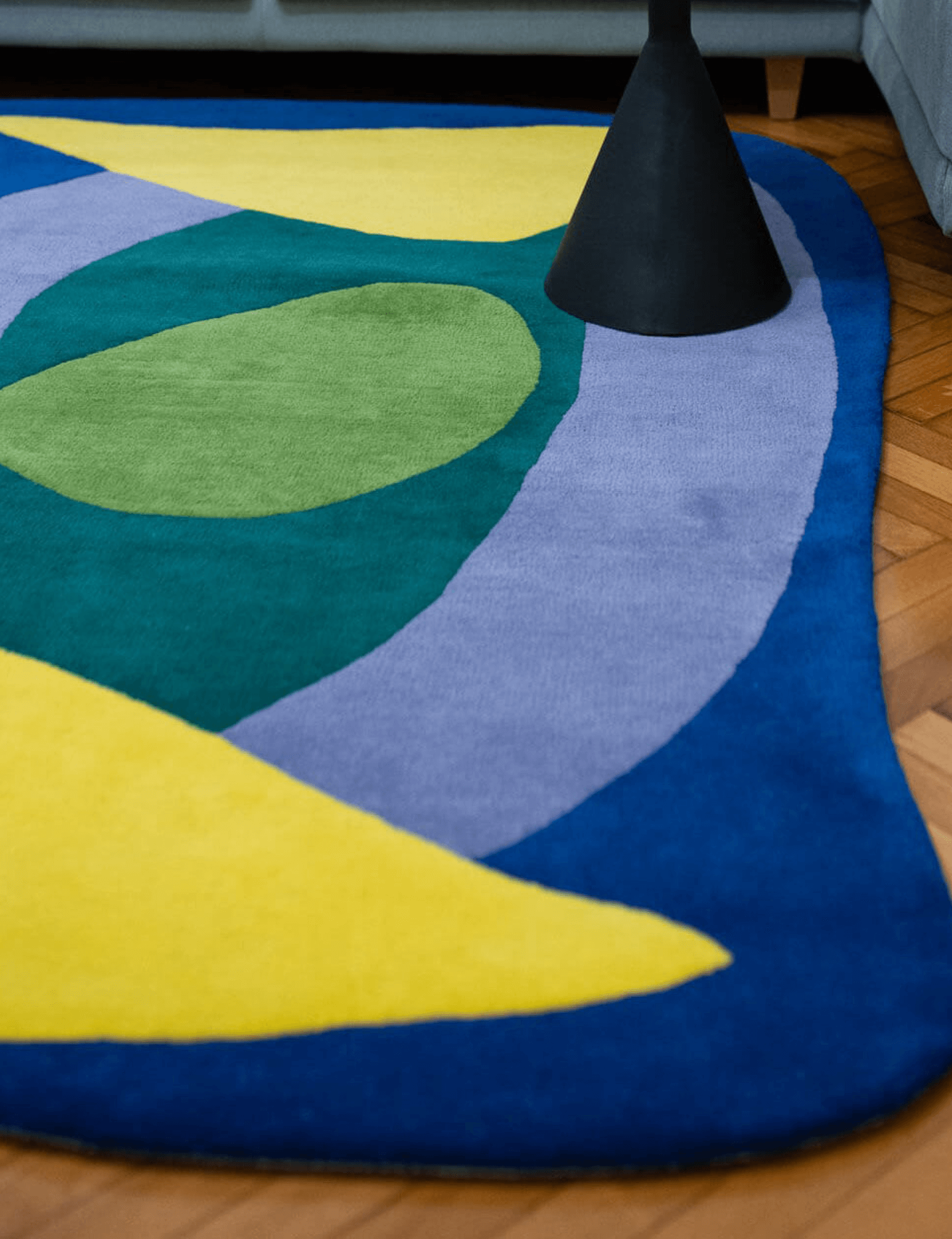 Textura Blue Hand-Tufted Rug