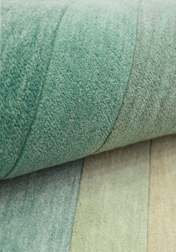 Green Shape Hand-Tufted Rug