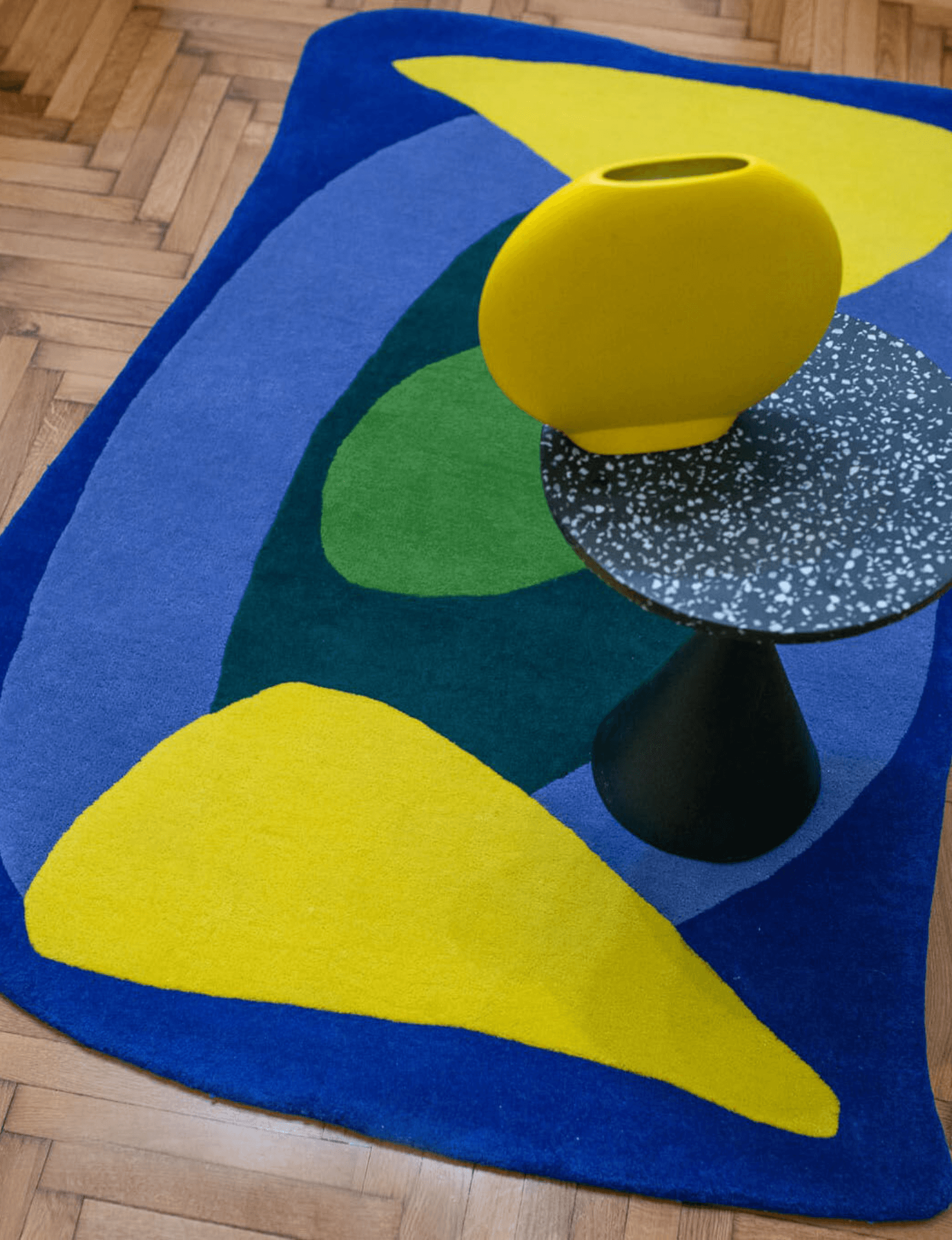 Textura Blue Hand-Tufted Rug