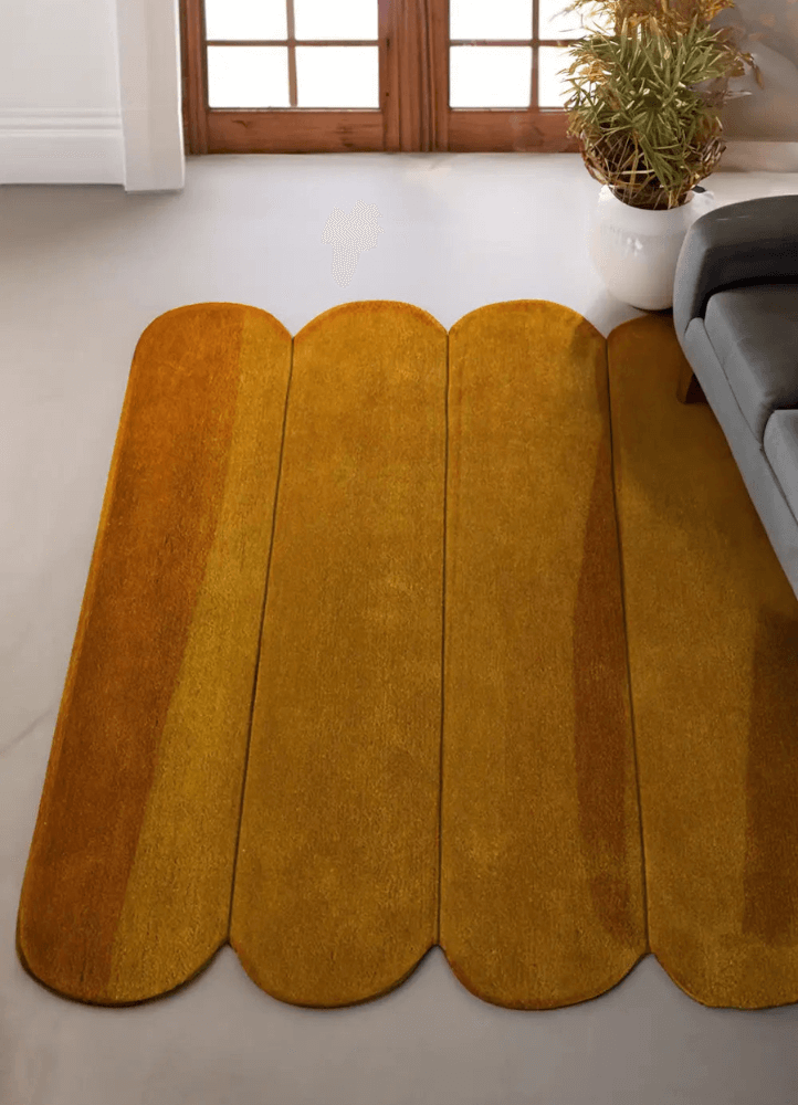 Scalloped Hand Tufted Wool Rug