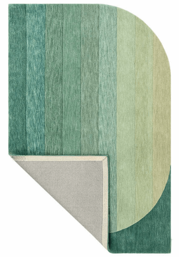 Green Shape Hand-Tufted Rug