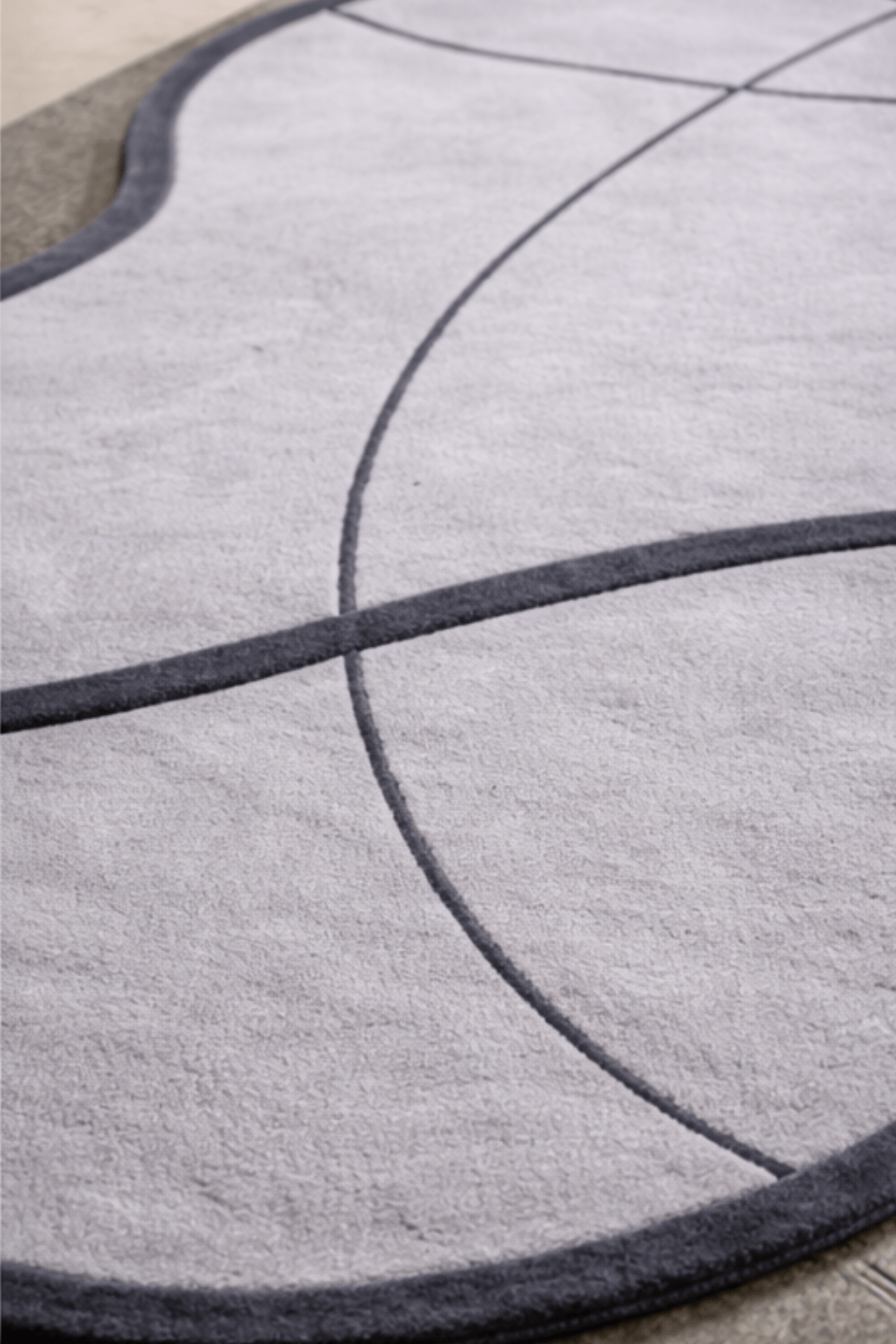 Damia Grey Abstract Wool Rug