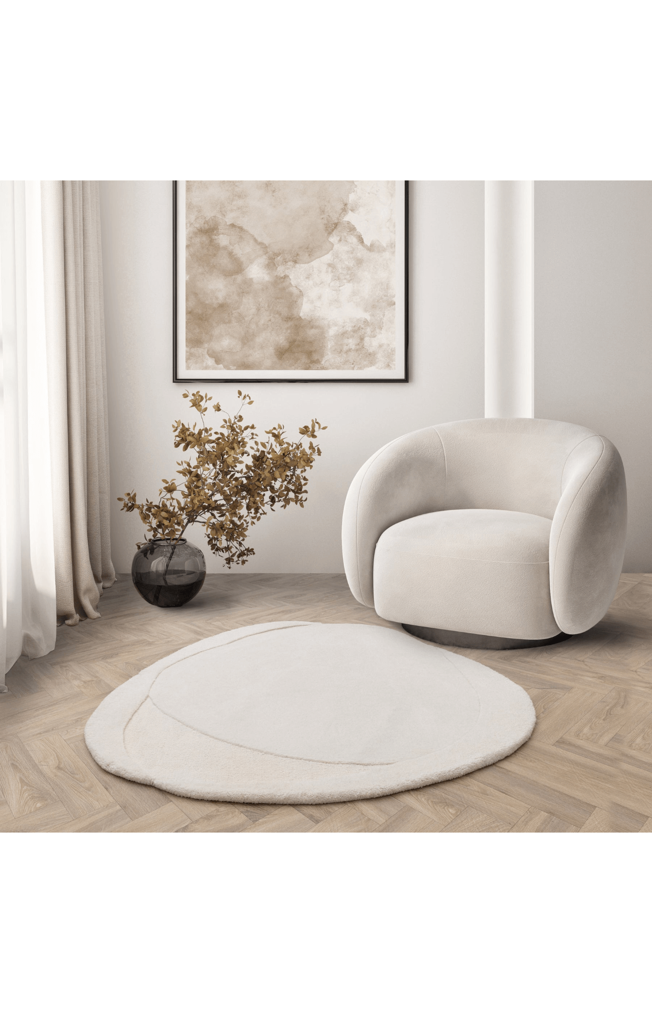 Luma Natural Wool Art Rug