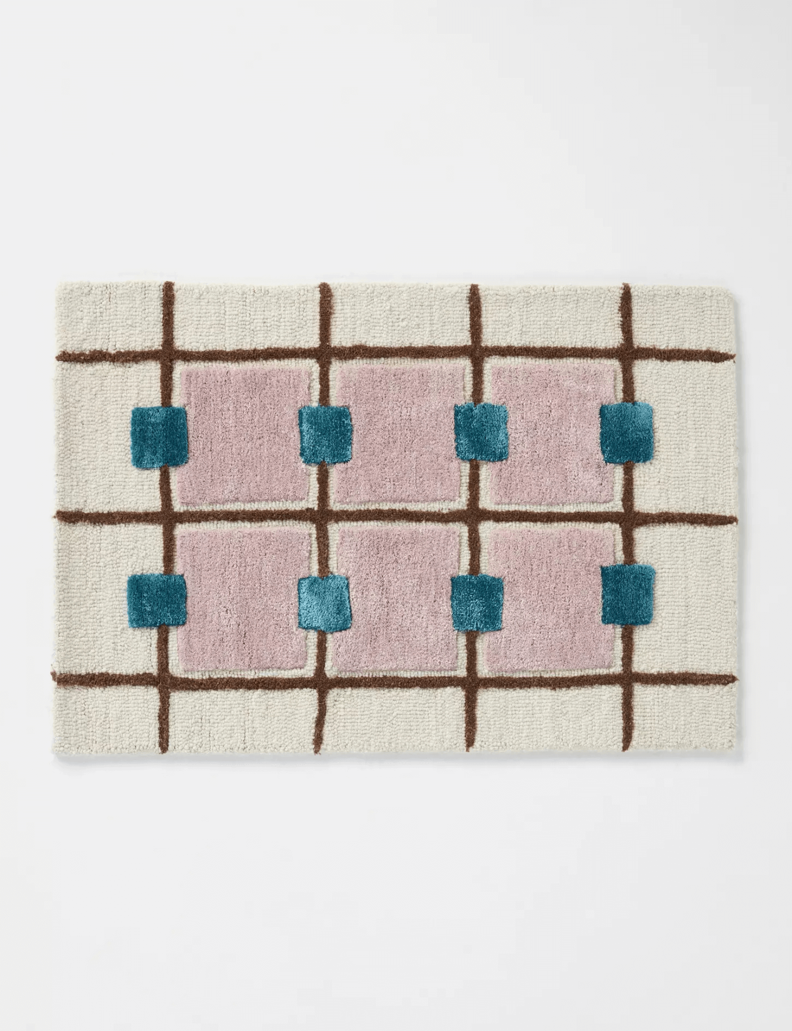 Geometric Elegance Wool-Viscose Blend Rug