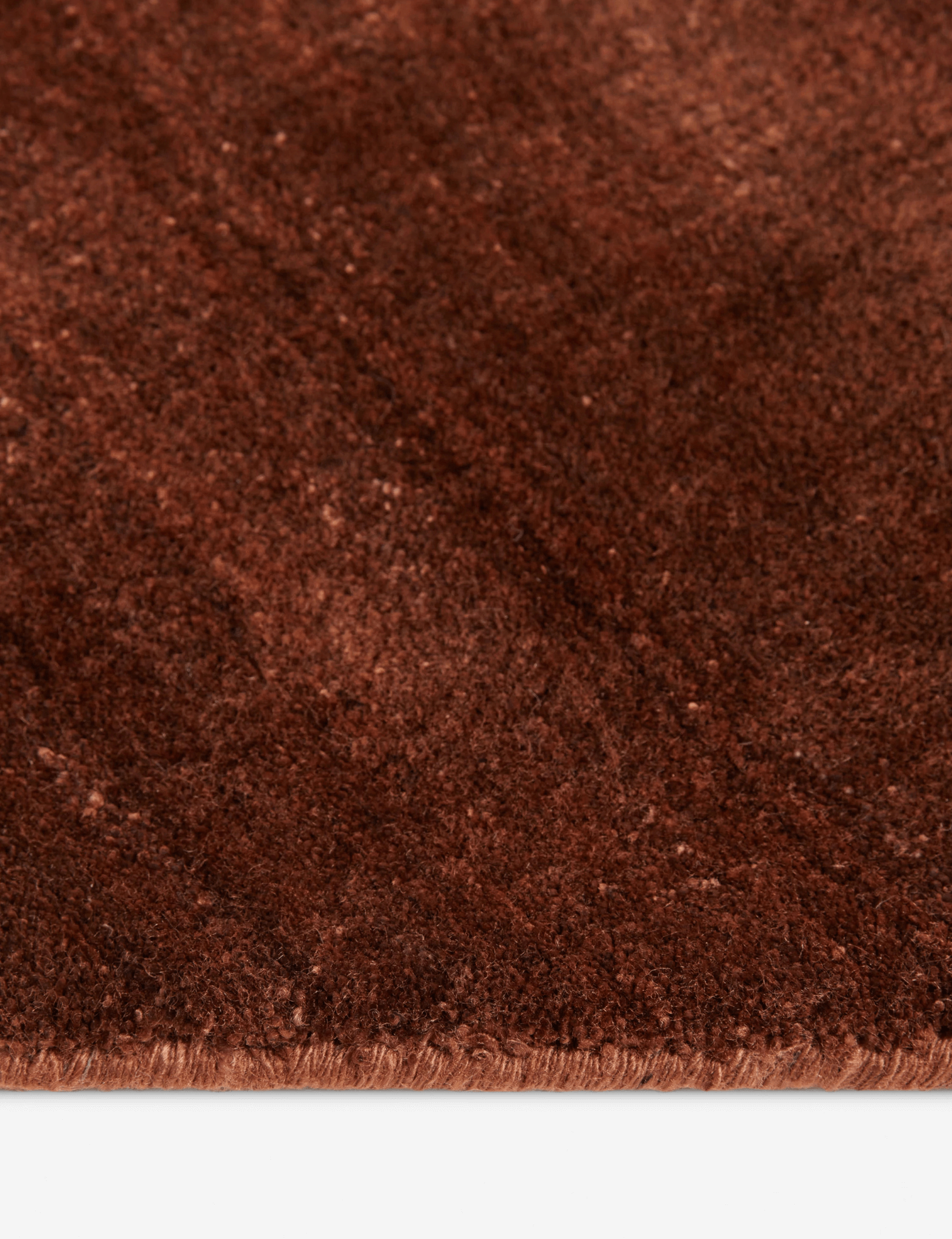 Luxe Striato Viscose Rug in Rust
