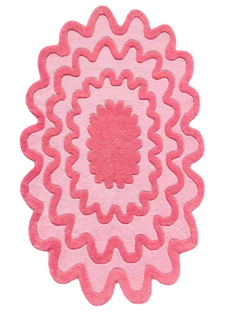 Bursty Oval Hand-Tufted Wool Rug