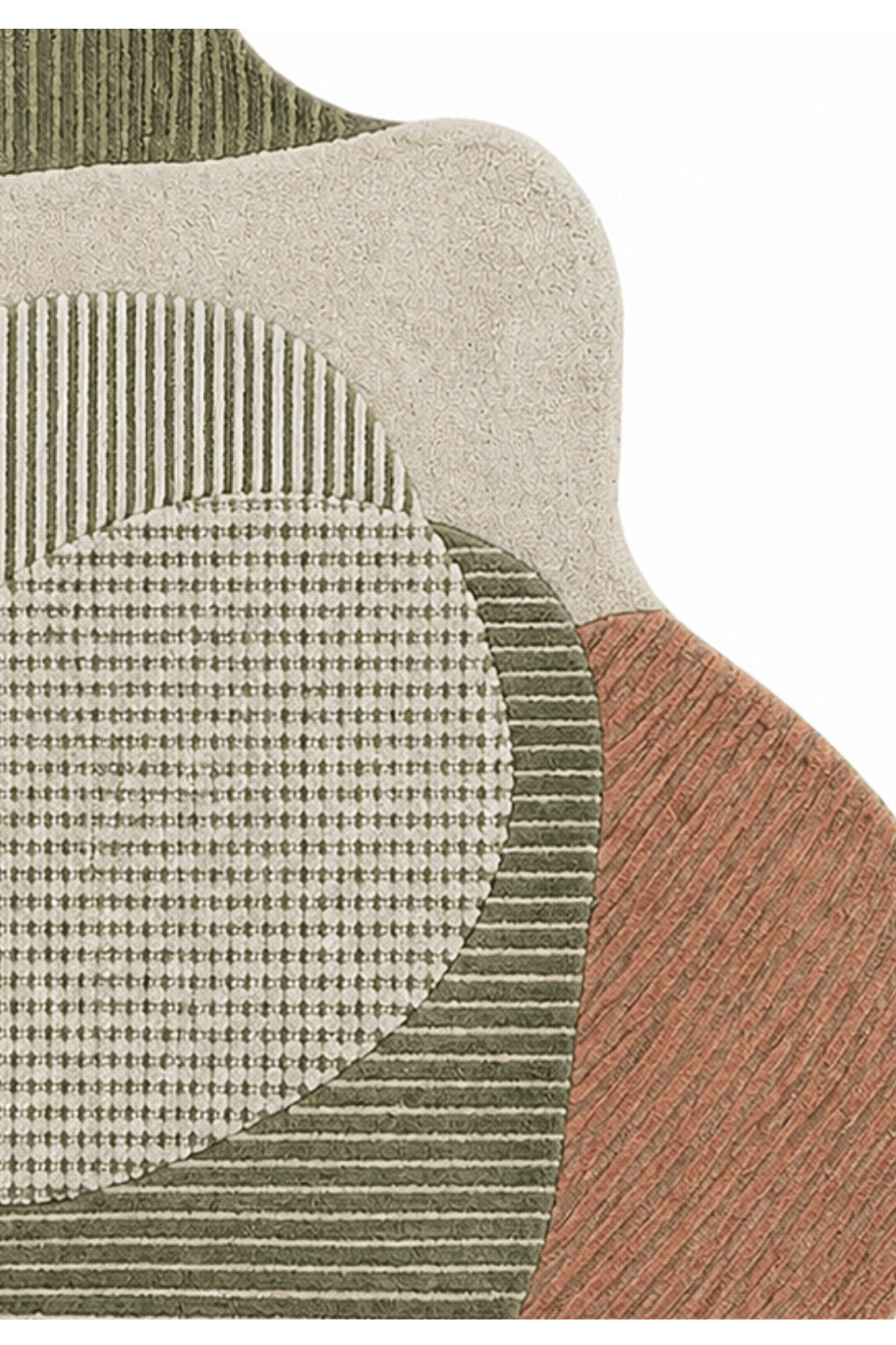 Terra Layers Sculpted Abstract Rug showcasing intricate earthy colors and textures, a perfect sculpted abstract rug for any space.