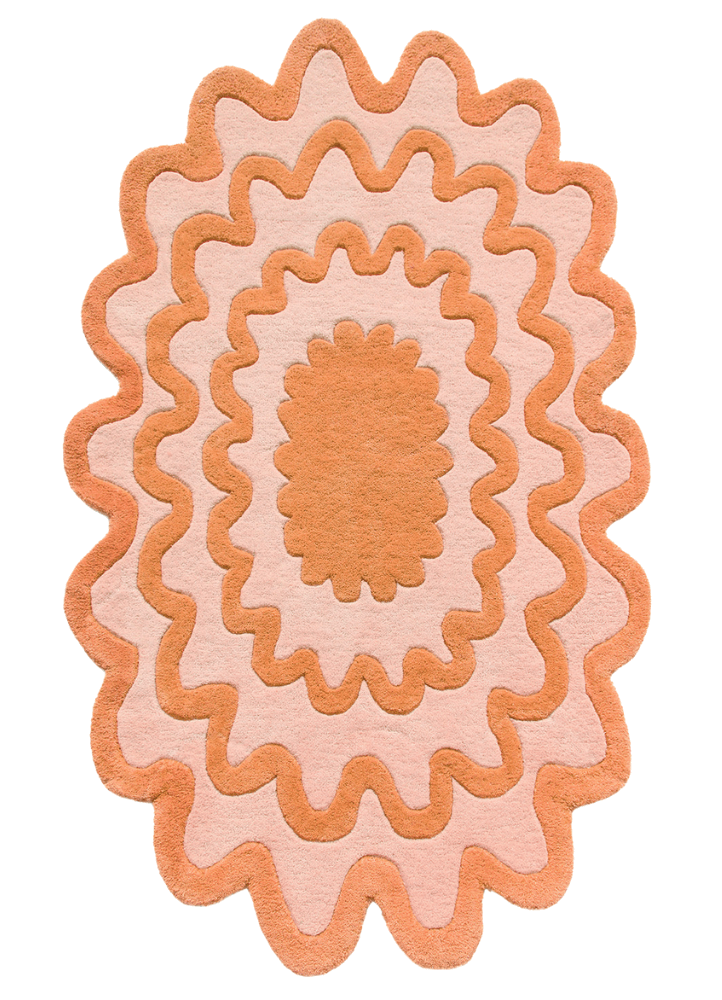 Bursty Oval Hand-Tufted Wool Rug