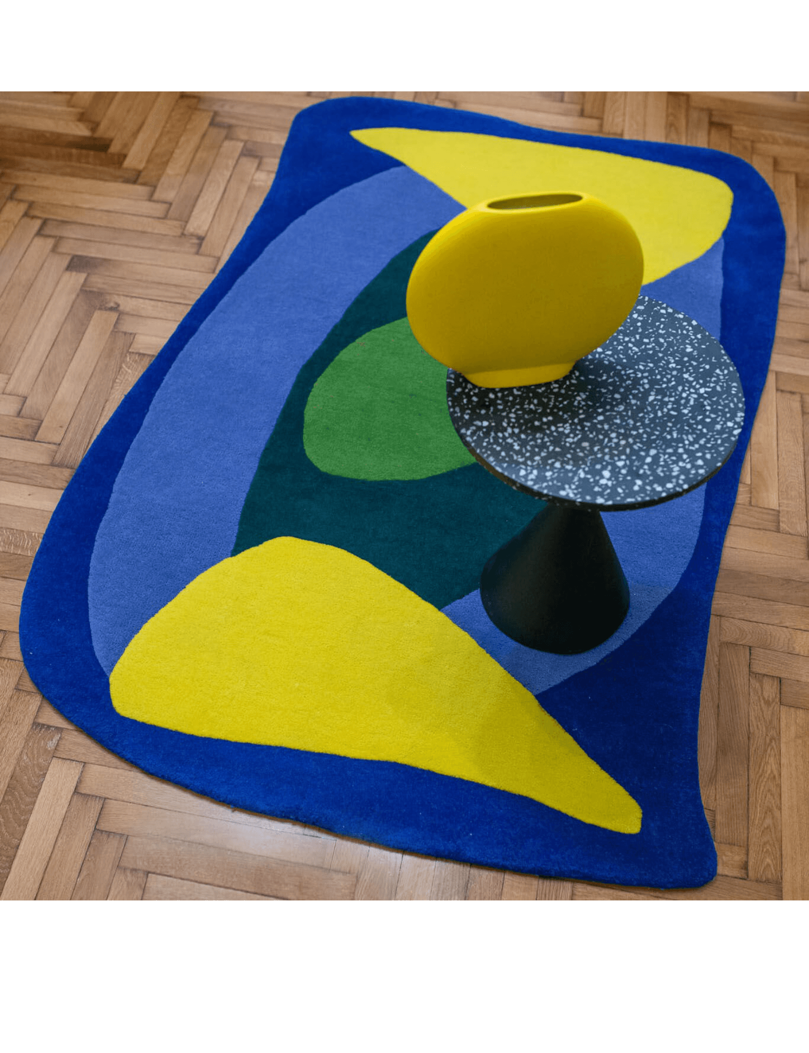 Textura Blue Hand-Tufted Rug