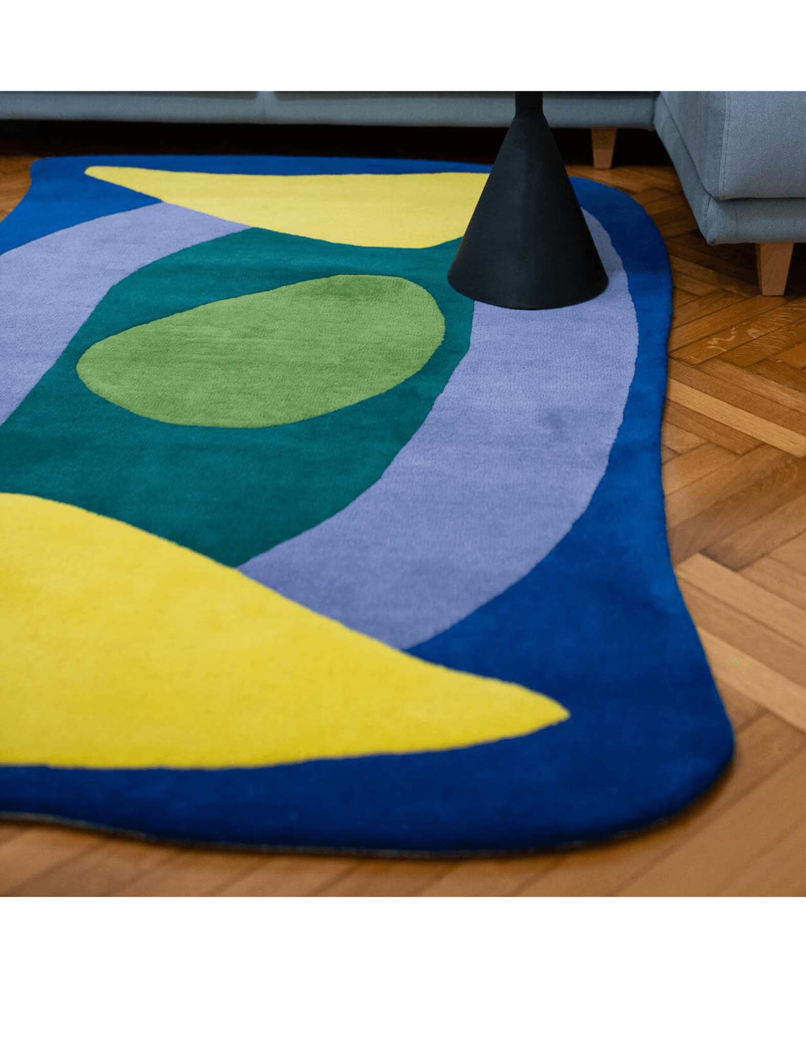 Textura Blue Hand-Tufted Rug