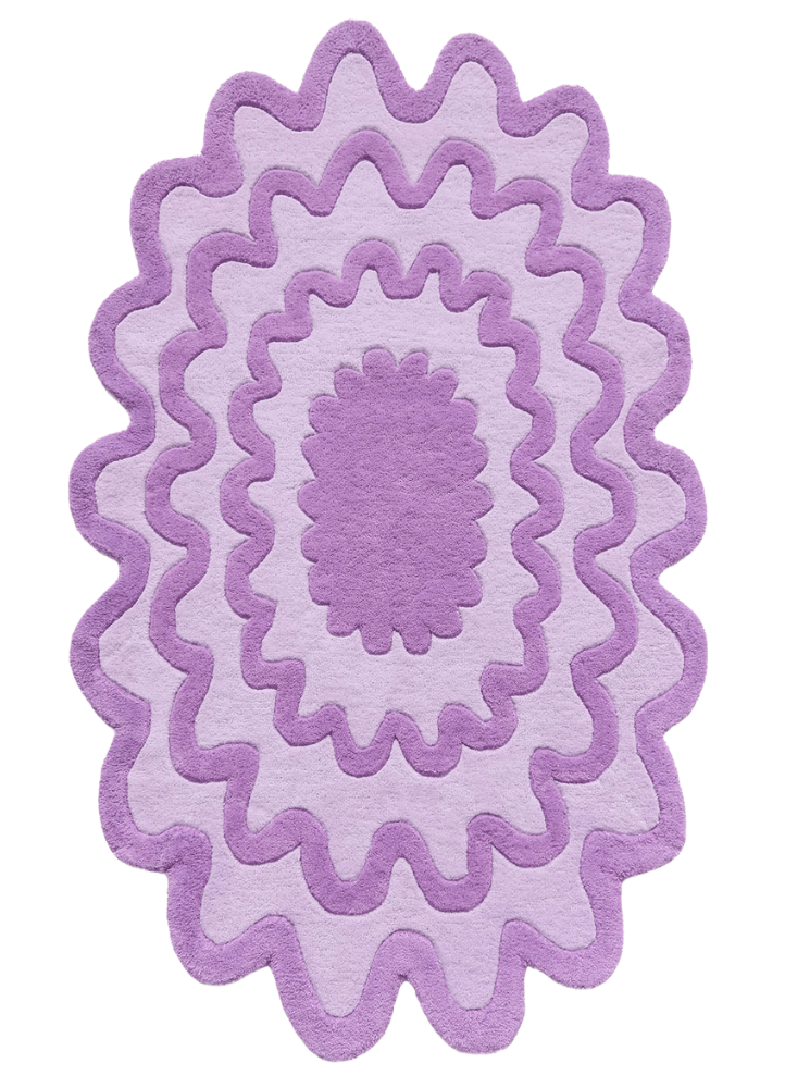 Bursty Oval Hand-Tufted Wool Rug