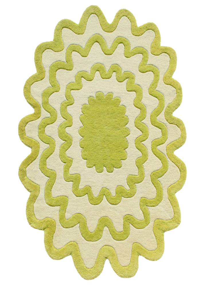 Bursty Oval Hand-Tufted Wool Rug