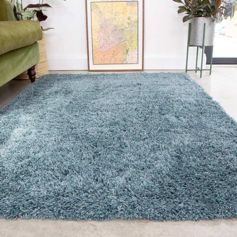 Blue Super Soft Luxury Shaggy Rug