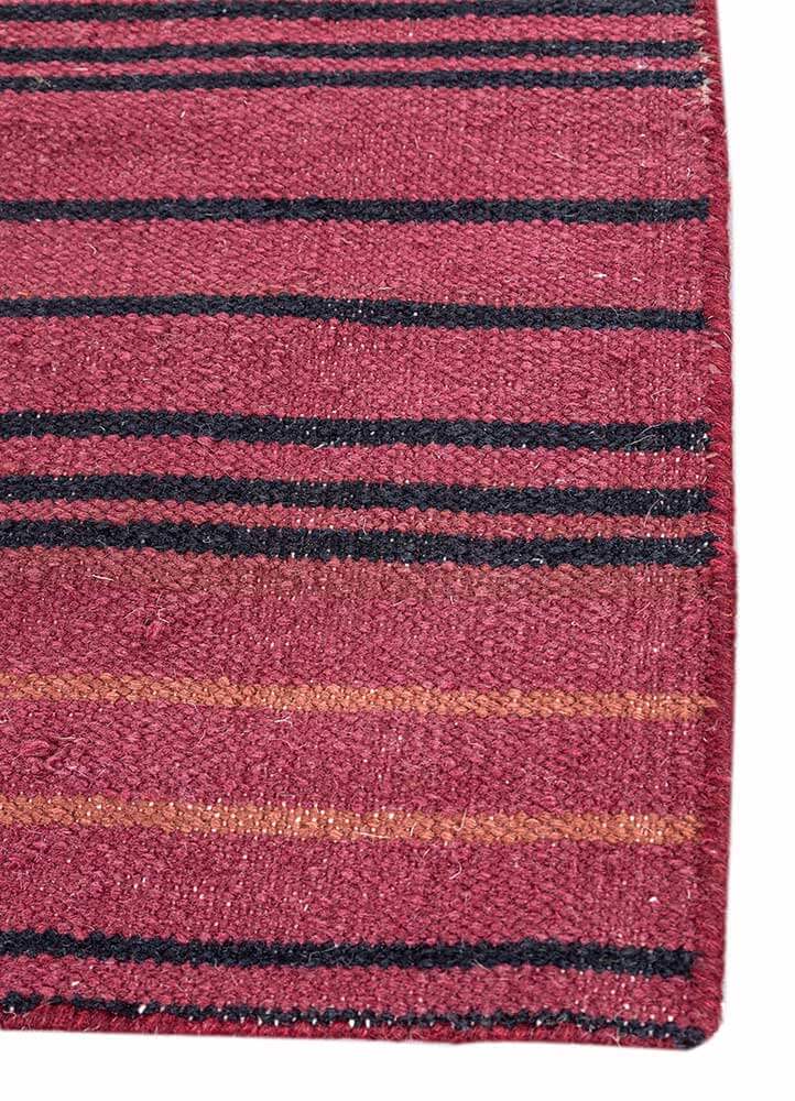Deep Ruby/Rust Flat Weaves Rugs