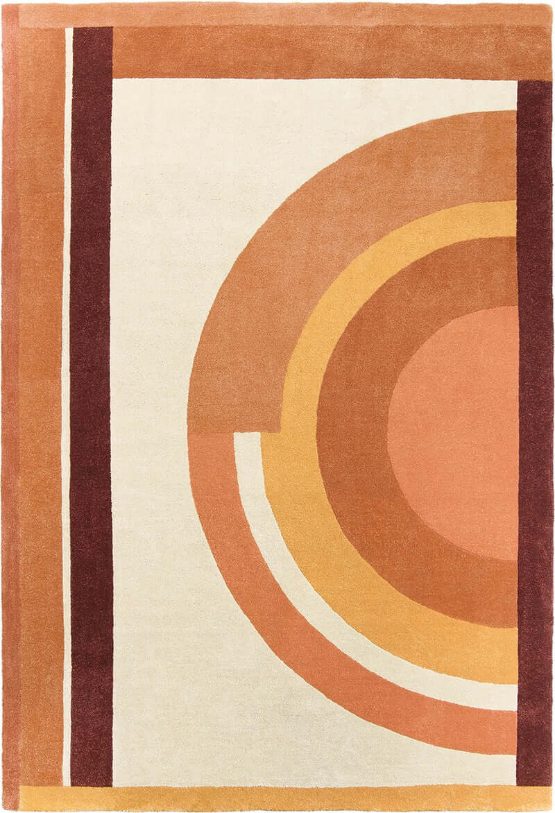 Onofre Rug Ocre Geometry - Stunning Hand-Tufted Rug – Saara Rugs