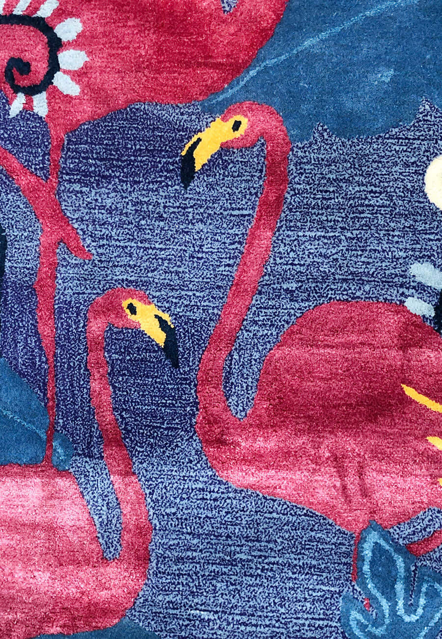 Talking Flamingo Hand-Tufted Kids Rug