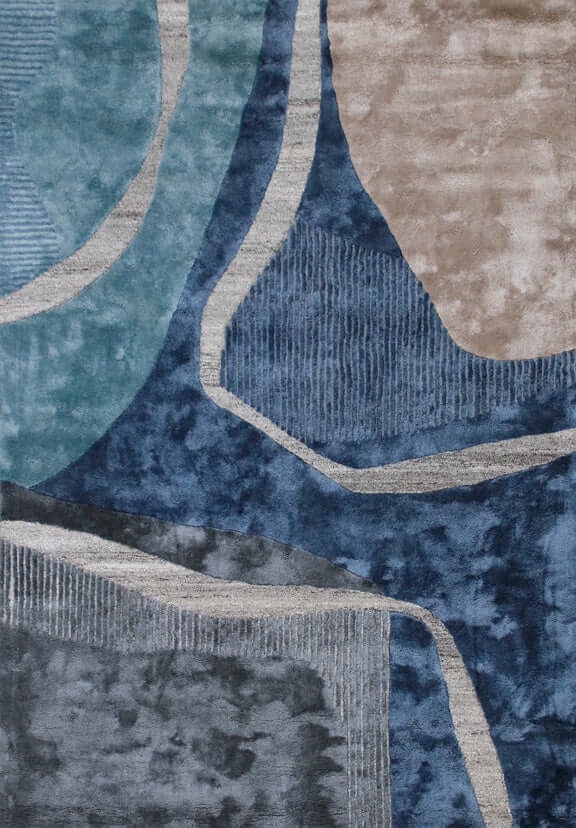Azure Haze Modern Rug