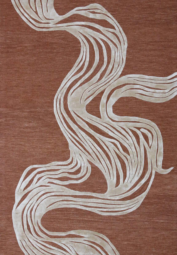 Clay Flow Abstract Rug