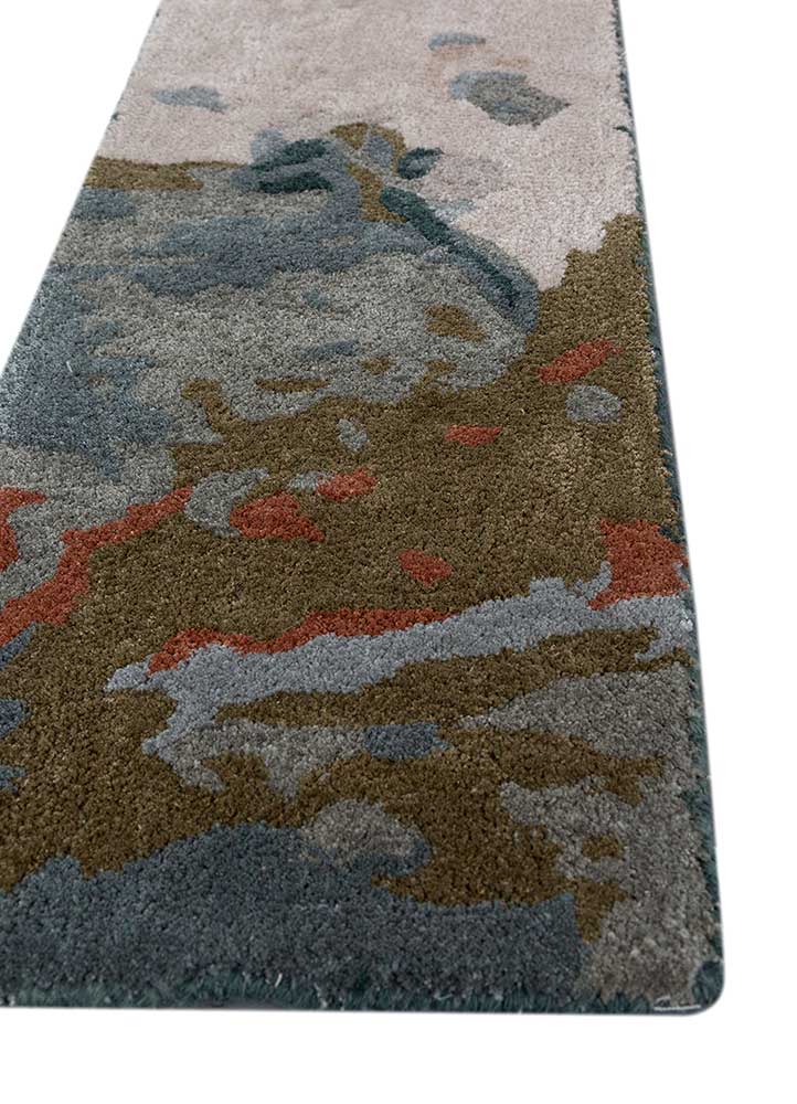 Teal Blue & Antique Hand Rug