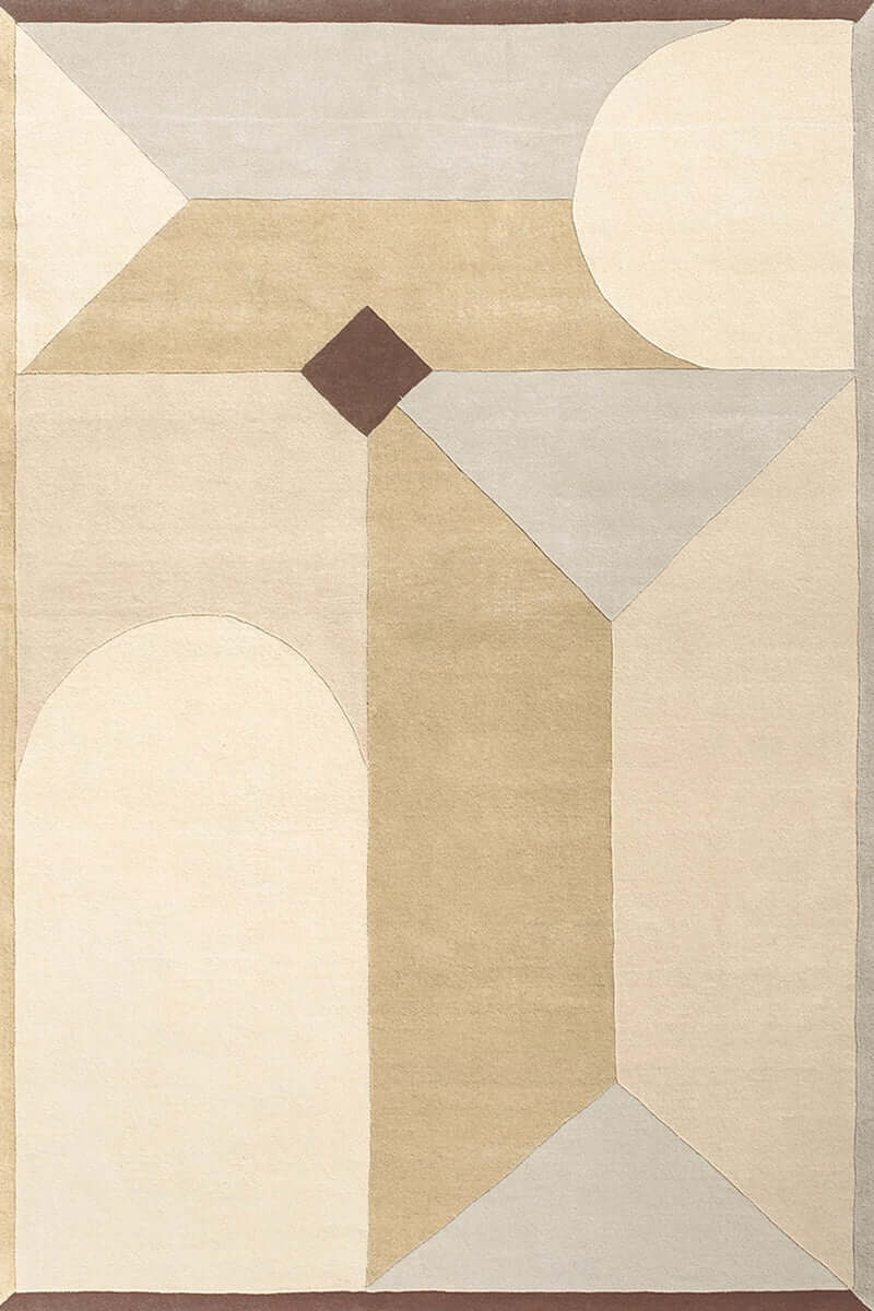 Beige Square Subtlety Rug