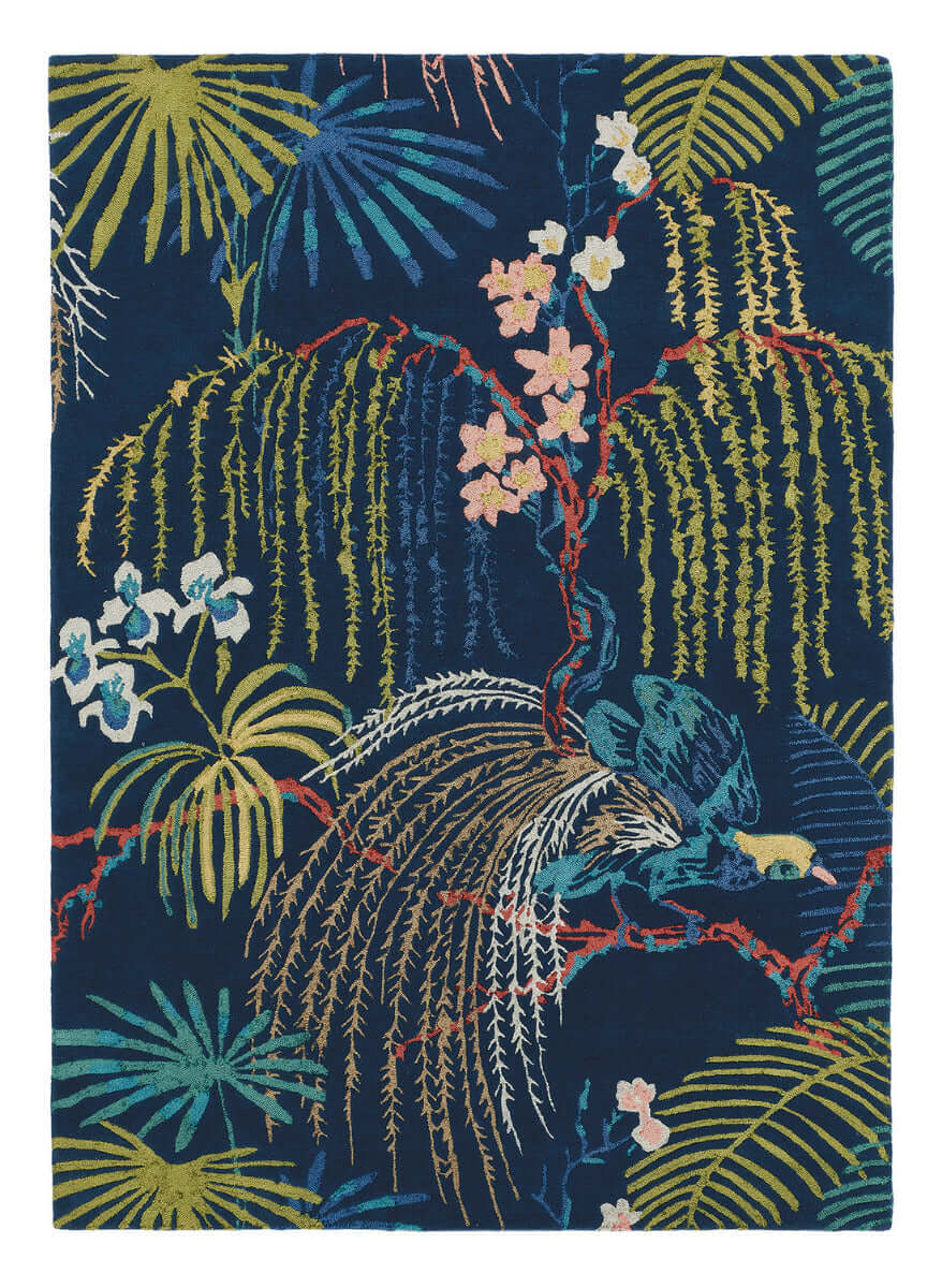 Rainforest Tropical Night Hand-Tufted Rug