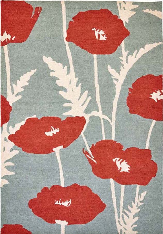 Poppy Pop Sage Hand-Tufted Rug