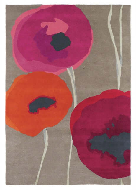Poppies Floral Hand-Tufted Rug