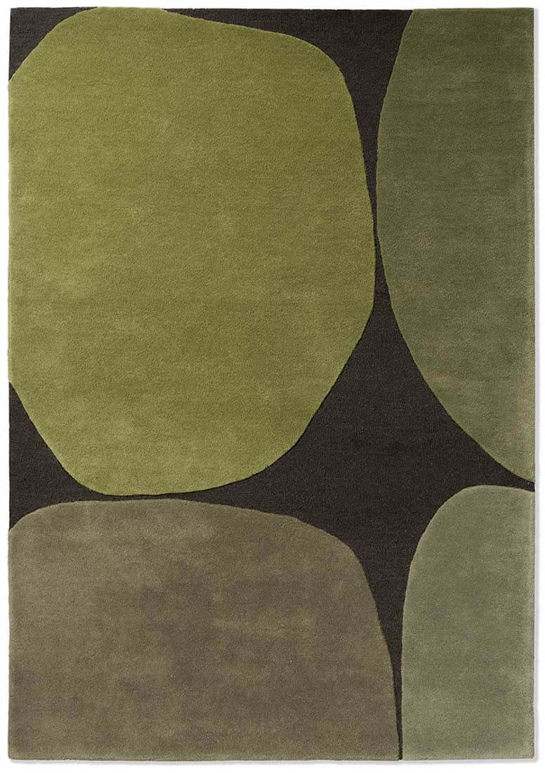 Moss Green Modern Hand-Tufted Rug