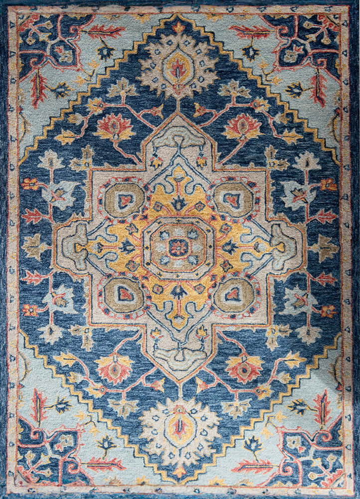 Azure Serenity Wool Rug