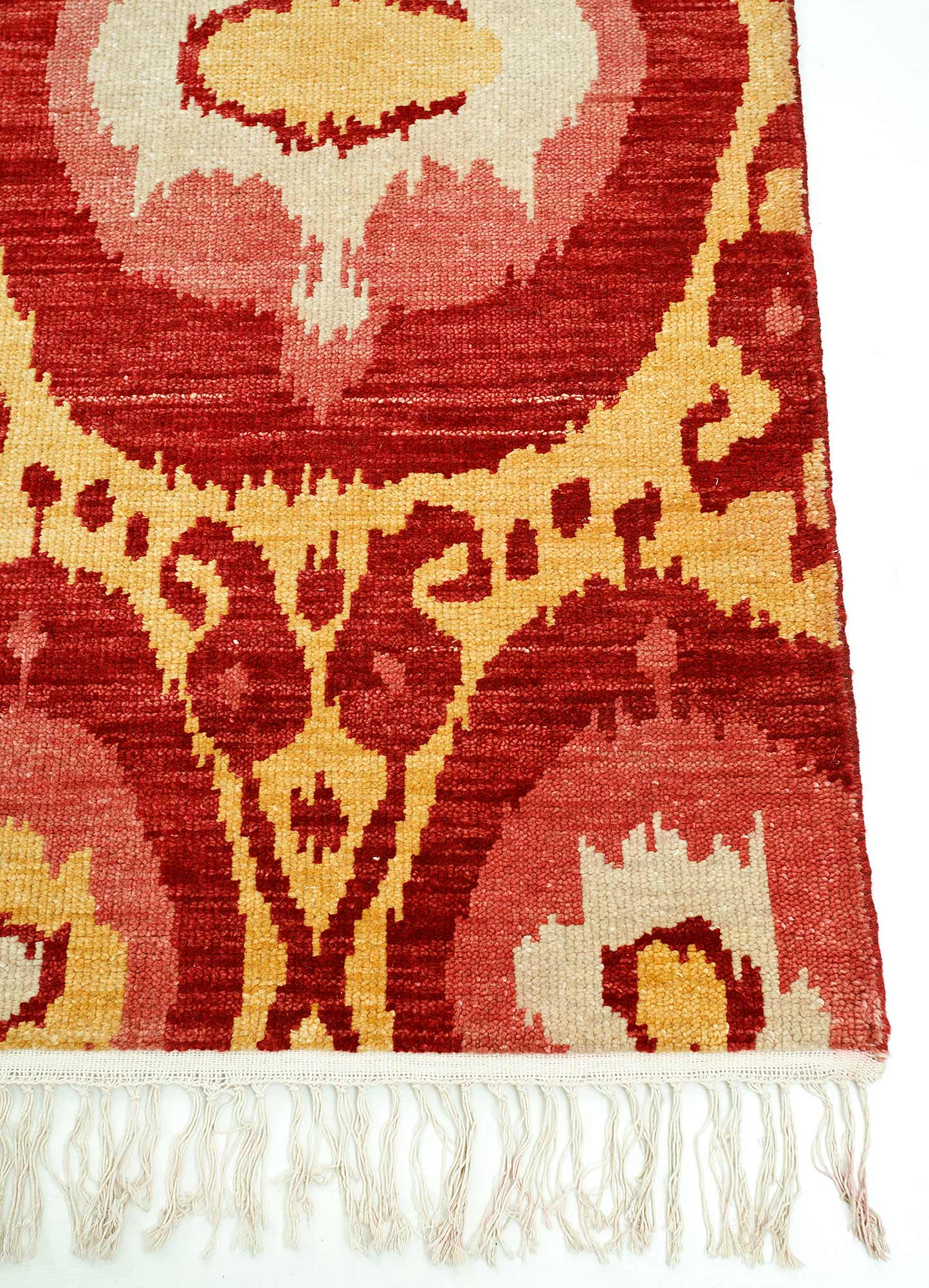 Sunflower & Vintage Claret Hand-Knotted Rug