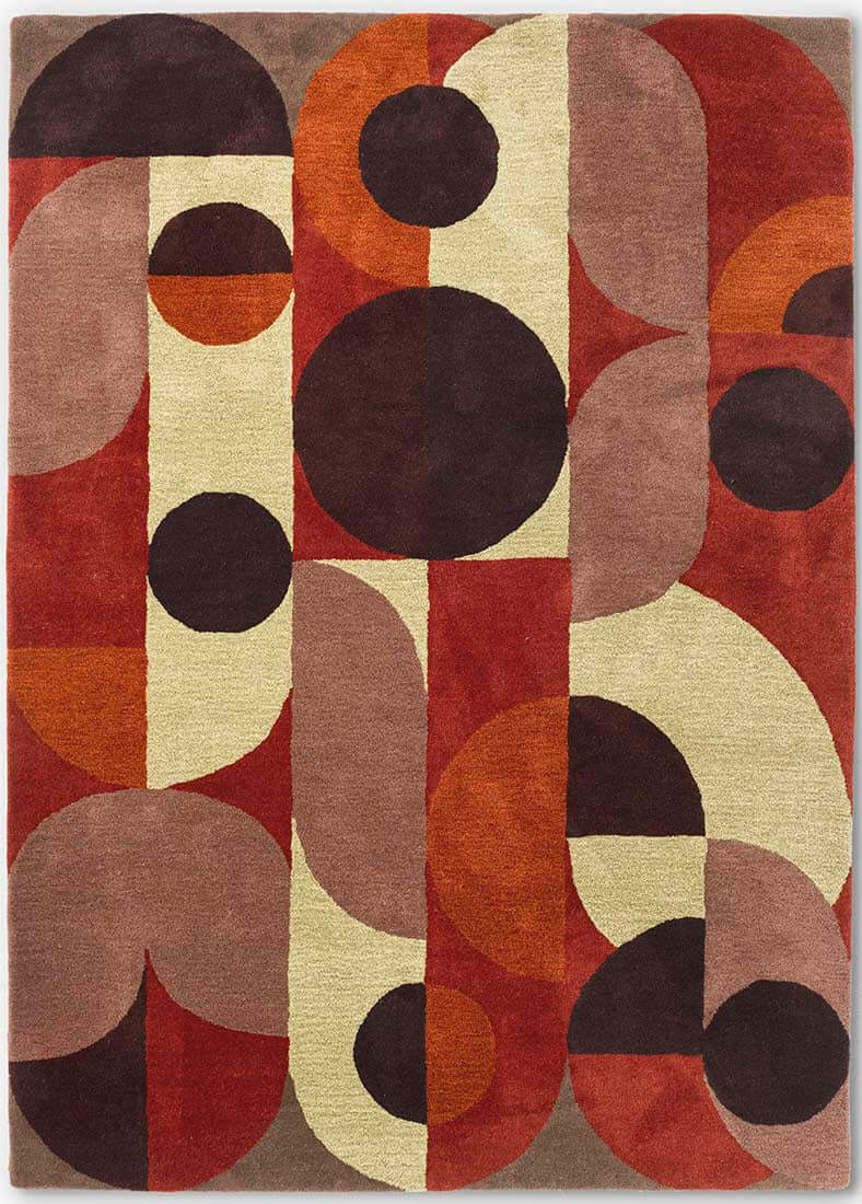 Red Pale Modern Hand-Tufted Rug