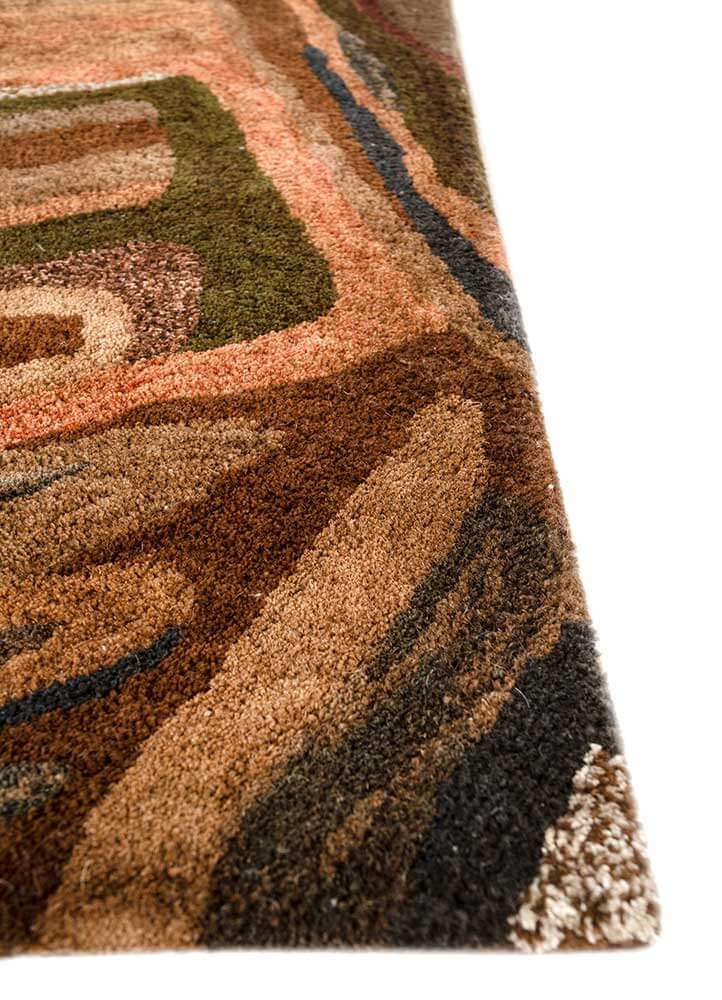 gray brown hand tufted Rug