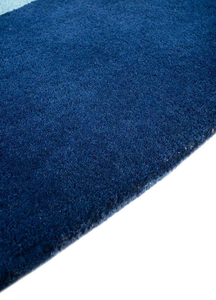 aspen gold/navy blue hand tufted Rug