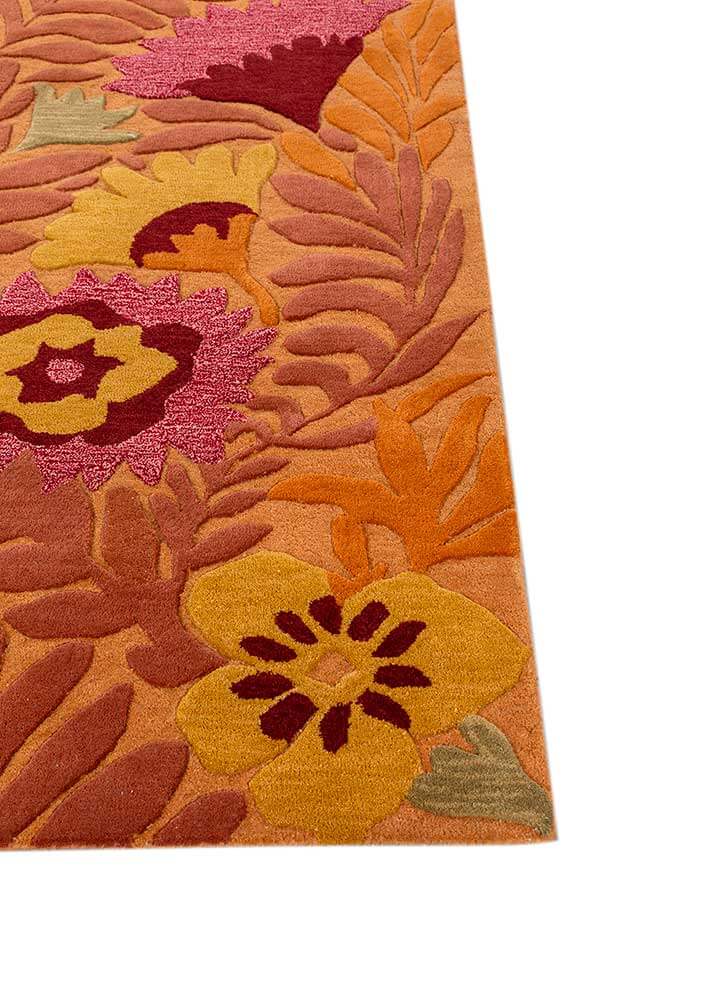 Amber Floral Hand Tufted Rug