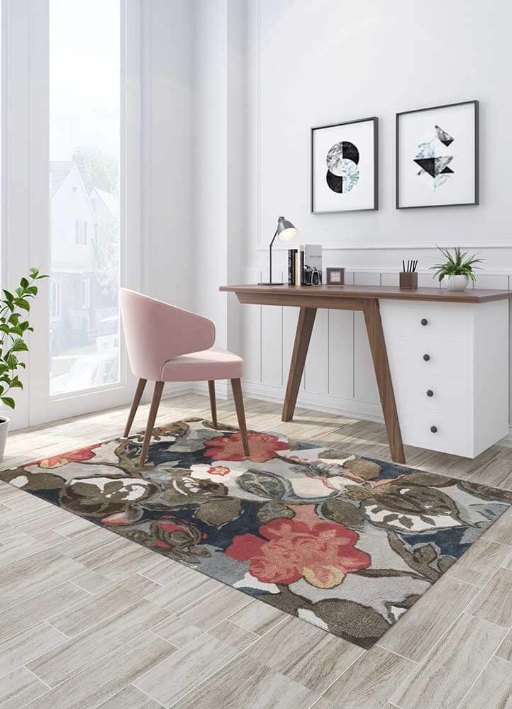 silver gray Hand Tufted Rug