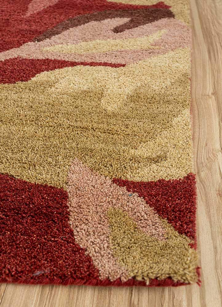 red ochre  Hand Tufted Rug