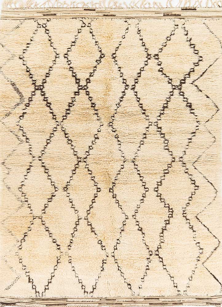 Italian Straw/Mahogany Moroccan Rug