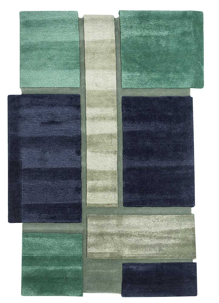 Medieval Blue/Deep Sea Hand Tufted Rug