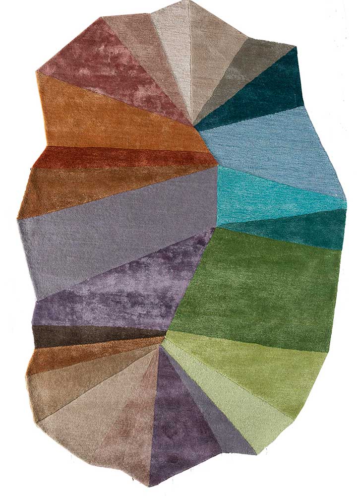 Mauve/Treetop Hand Tufted Rug